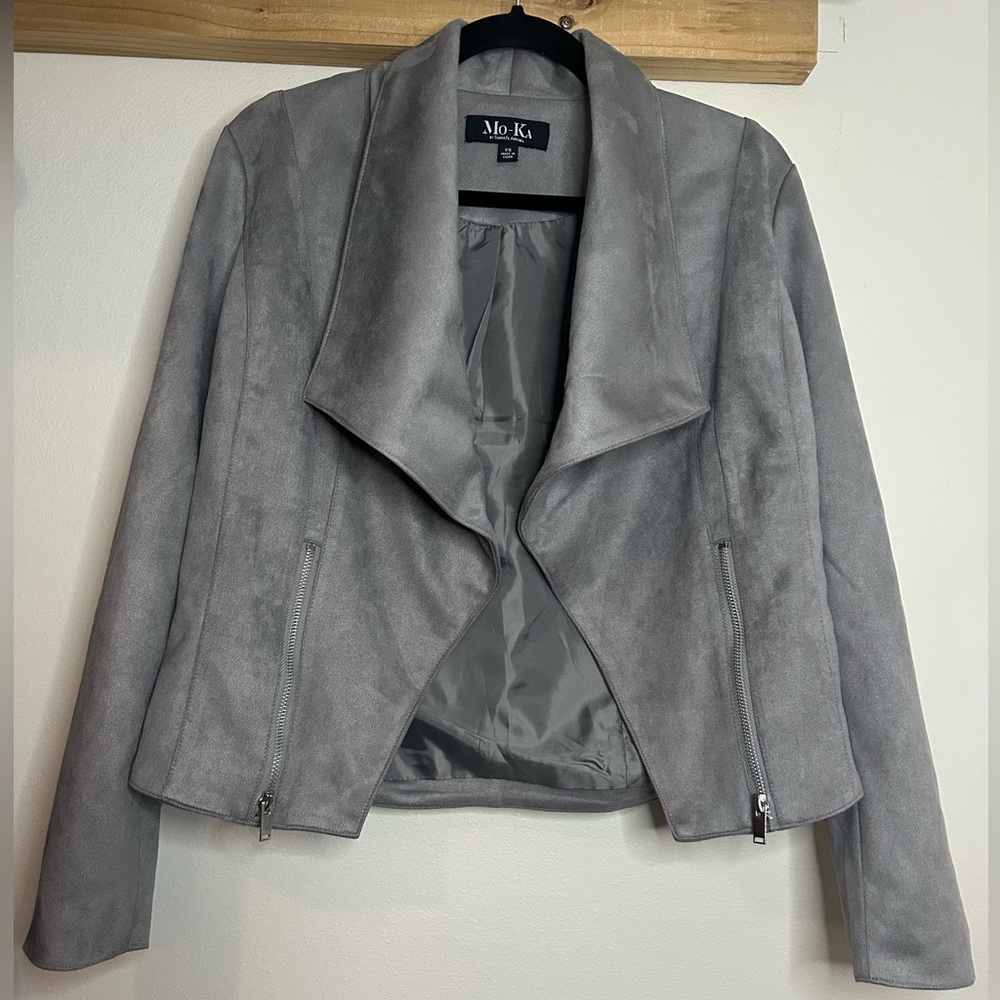 NWT MO-KA BY SANTA FE APPAREL CASUAL DRAPE FRONT JACKET SIZE XS